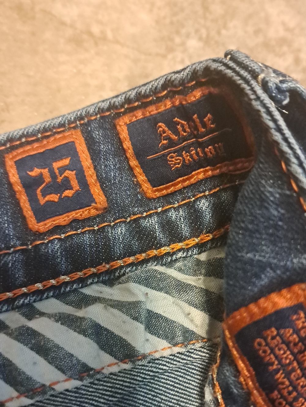 Size 25 Rock Revival Women's Dark Wash Skinny Jeans - Blue - Picture 8 of 12